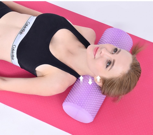 Массажный ролик, валик для массажа спины (йога ролл массажер для спины, шеи, ног) OSPORT 90*15см (MS 3232) фото 7