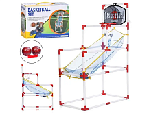 Детский баскетбольный игровой набор, детское баскетбольное кольцо на стойке с сеткой OSPORT (MR 1322)