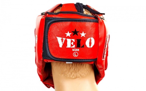 Шлем боксерский (профессиональный) кожа AIBO VELO VL-3081 фото 4