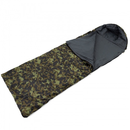 Спальный мешок (спальник) одеяло с капюшоном и флисом Осень-Весна OSPORT Tourist Medium Камуфляж (ty-0013) фото 6