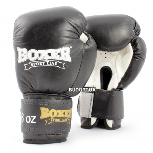 Детские боксерские перчатки кожаные Boxer 6 унций (bx-0026) фото 5