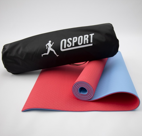 Коврик для йоги и фитнеса + чехол (мат, каремат спортивный) OSPORT Yoga ECO Pro 6мм (n-0007) фото 20