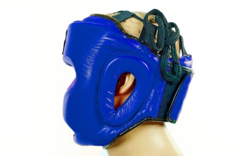 Шлем боксерский (с полной защитой) кожа Zel ZB-5007 фото 5