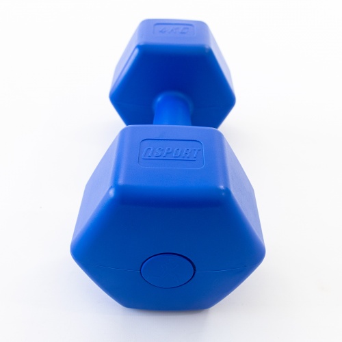 Гантель для фитнеса пластиковая цельная (неразборная) OSPORT Lite 4 кг (OF-0119) фото 6