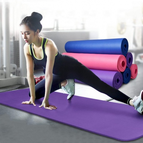 Коврик-Мат для йоги и фитнеса из вспененного каучука I.Care NBR 180х78см + чехол (MS 2608-1) фото 3