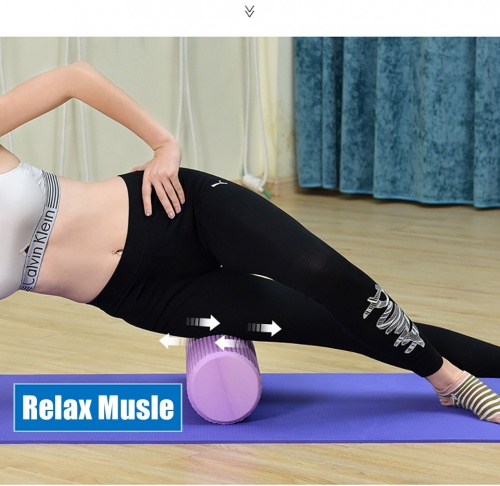 Массажный ролик, валик для массажа спины (йога ролл массажер для спины, шеи, ног) OSPORT 90*15см (MS 3232) фото 8