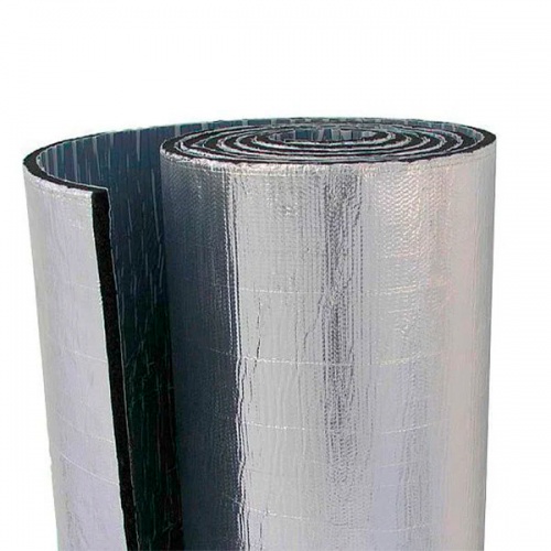 Тепло-шумоизоляция из вспененного каучука SoundProOFF Flex Sheet с фольгой и клеем 32мм фото 4
