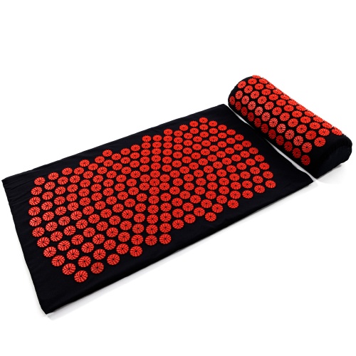 Массажный акупунктурный коврик для йоги + валик для массажа спины/шеи/ног/тела OSPORT Yoga Relax Pro (apl-036) фото 12