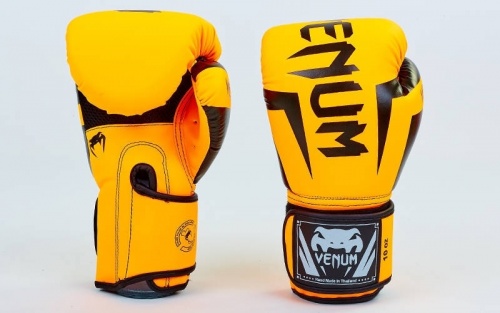 Перчатки боксерские для бокса 8-12 унций на липучке VENUM кожа PU (BO-5698) фото 10