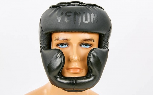 Шлем боксерский (для бокса) с полной защитой кожа PU VENUM (BO-7041) фото 10
