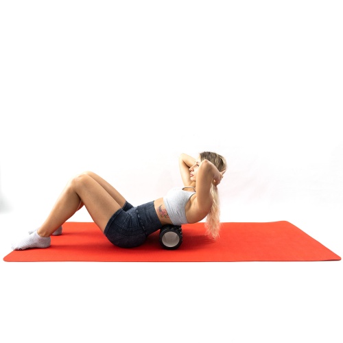 Набор для йоги 2в1 коврик для йоги + массажный ролик, валик для массажа спины мфр ролл OSPORT Set 27 (n-0058) фото 5