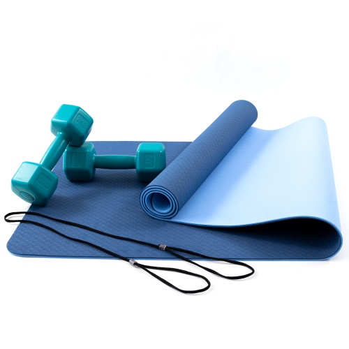 Коврик для йоги, фитнеса, спорта (йога мат, каремат) + гантели для фитнеса 2шт по 2кг OSPORT Set 64 (n-0094) фото 12
