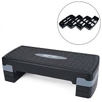 Степ платформа трехступенчатая регулируемая (степ-доска тренажер для аэробики, фитнеса) OSPORT (MS 0533-3)