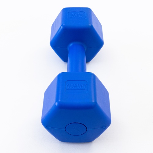 Гантель для фитнеса пластиковая цельная (неразборная) OSPORT Lite 3 кг (OF-0117) фото 6