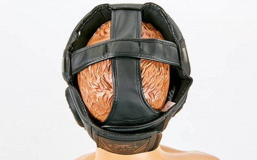 Шлем боксерский (для бокса) с полной защитой кожа PU VENUM (BO-7041) фото 7