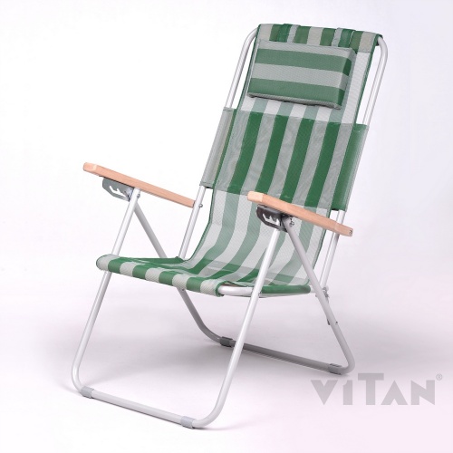 Кресло-шезлонг для отдыха и туризма 95х61х92см Vitan Ясень (VT7133) фото 6