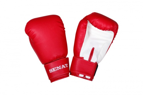 Перчатки боксерские SENAT 12 унций, кожзам фото 4