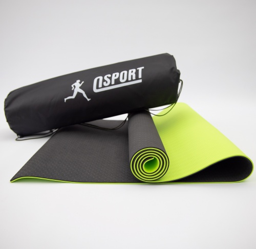 Коврик для йоги и фитнеса + чехол (мат, каремат спортивный) OSPORT Yoga ECO Pro 6мм (n-0007) фото 8