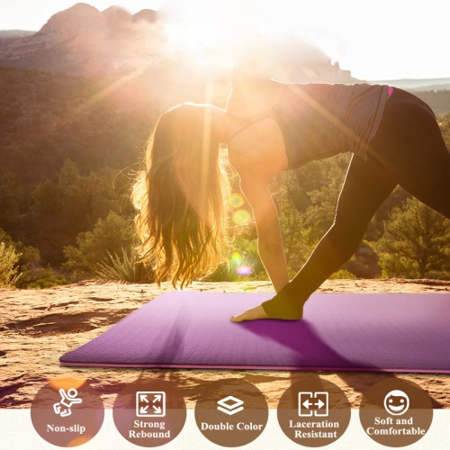 Коврик для йоги и фитнеса TPE (йога мат, каремат спортивный) OSPORT Yoga ECO Pro 6мм (FI-0076) фото 13
