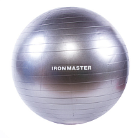 Мяч для фитнеса (фитбол) гладкий глянец Ironmaster 65см с насосом (IR97403)