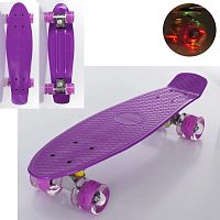 Скейт (скейтборд) детский пластиковый, пенни борд 56x14см колеса из ПУ с подсветкой OSPORT (MS 0848)