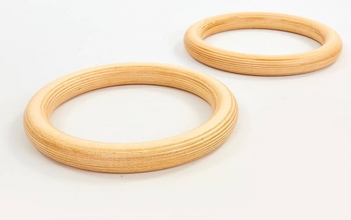 Кольца гимнастические для кроссфита/гимнастики и шведской стенки с регулировкой деревянные OSPORT (OF-0006) фото 4