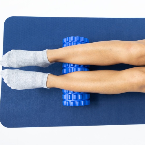 Набор для йоги 2в1 коврик для йоги + массажный ролик, валик для массажа спины мфр ролл OSPORT Set 27 (n-0058) фото 7