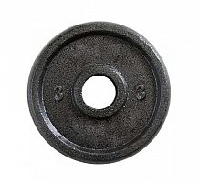 Металлический блин (диск чугунный) для гантели (штанги) под гриф 25мм OSPORT 3 кг (OF-0039)