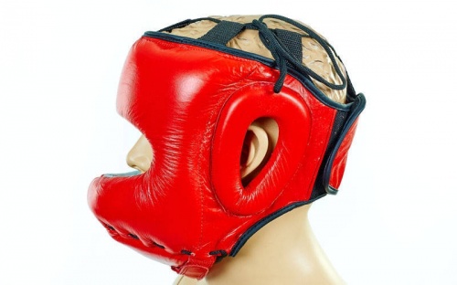 Шлем боксерский (с бампером) кожа AIBO VELO VL-8128 фото 3