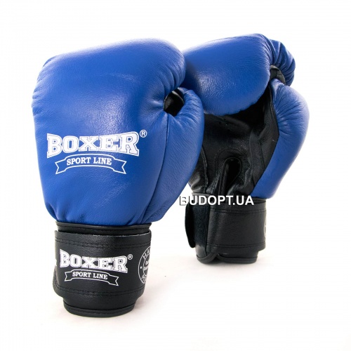 Перчатки боксерские кожаные Boxer 10 унций (bx-0028) фото 6