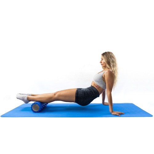 Набор для йоги 2в1 коврик для йоги + массажный ролик, валик для массажа спины мфр ролл OSPORT Set 27 (n-0058) фото 2