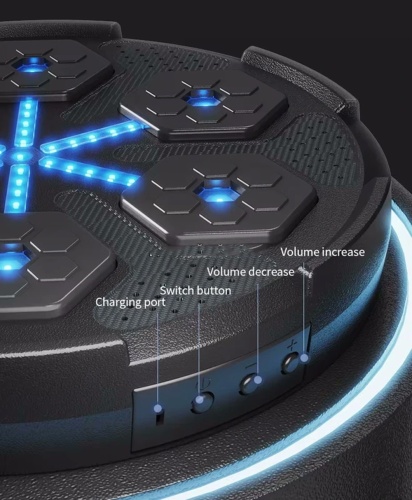 Тренажер настенный для бокса музыкальный с подсветкой электронная мишень для отработки ударов OSPORT (MS 4458) фото 4