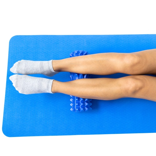 Коврик для йоги, каремат для фитнеса + массажный ролик, валик для массажа спины мфр OSPORT Set 112 (n-0145) фото 4