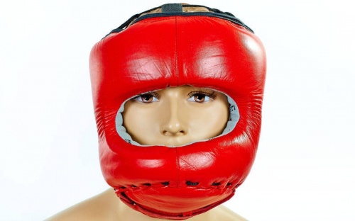 Шлем боксерский (с бампером) кожа AIBO VELO VL-8128 фото 2