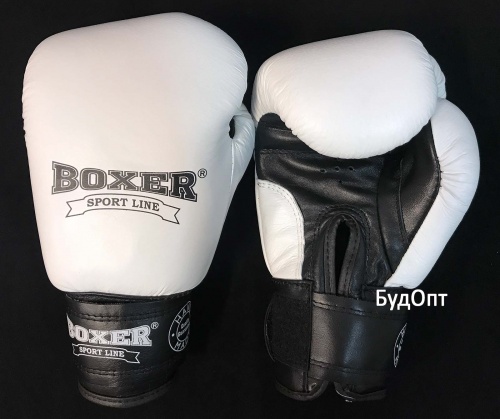 Перчатки боксерские кожаные Boxer 10 унций (bx-0028) фото 8