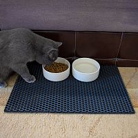 Коврик под миски для домашних животных, подкладка под тарелку для кошек 50х30 см OSPORT (R-00018)