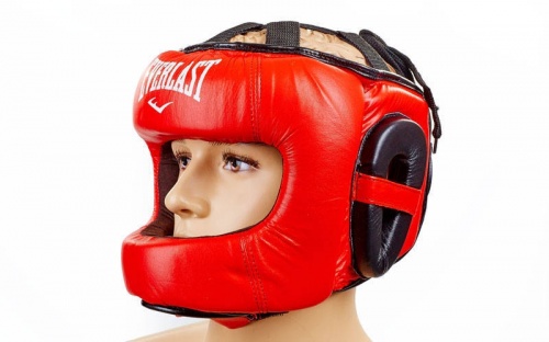 Шлем боксерский (с бампером) кожа ELAST BO-5240 фото 2
