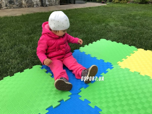 Детский игровой коврик-пазл (мат татами, ласточкин хвост) OSPORT 50cм х 50cм толщина 10мм (FI-0009) фото 5