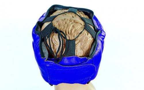 Шлем боксерский (с полной защитой) кожа VELO ULI-5005 фото 5