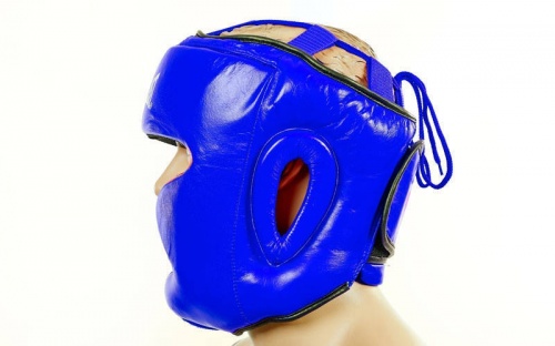 Шлем боксерский (с полной защитой) кожа ELAST ZB-5007E фото 5